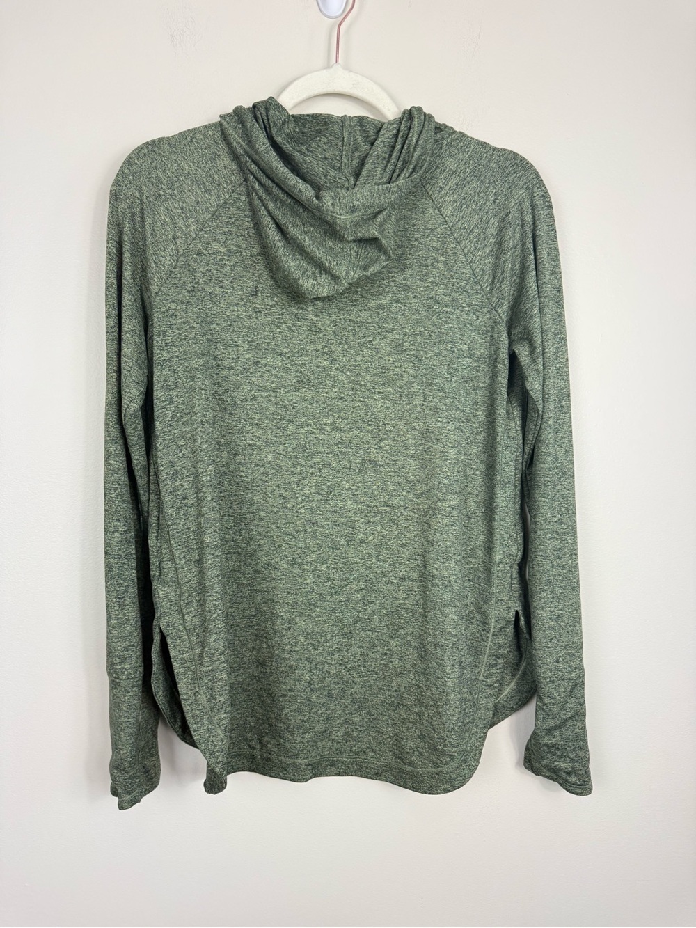 Athleta Uptempo Hoodie Sweatshirt Pullover Womens Small Green Shadow Olive Top - Picture 2 of 8